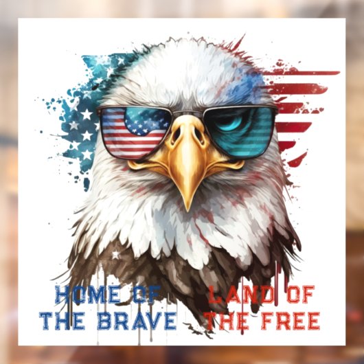 Bald Eagle modern & uniek Amerikaans nationaal sym Raamsticker (Vel 2)