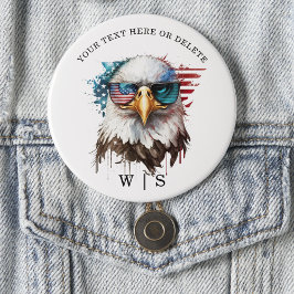 Bald Eagle modern & uniek Amerikaans nationaal sym Ronde Button 7,6 Cm