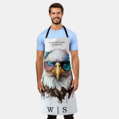 Bald Eagle modern & uniek Amerikaans nationaal sym Schort (Gedragen)