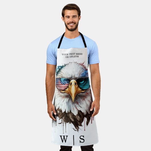 Bald Eagle modern & uniek Amerikaans nationaal sym Schort (Gedragen)