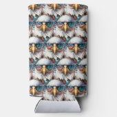 Bald Eagle modern & uniek Amerikaans nationaal sym Seltzer Blikjeskoeler (Achterkant)