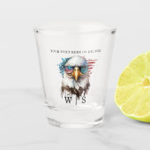 Bald Eagle modern & uniek Amerikaans nationaal sym Shot Glas (Voorkant)