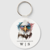 Bald Eagle modern & uniek Amerikaans nationaal sym Sleutelhanger (Voorkant)
