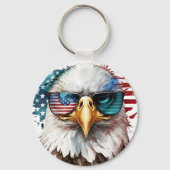 Bald Eagle modern & uniek Amerikaans nationaal sym Sleutelhanger (Achterkant)
