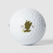 Bald Eagle Monogrammed Golfballen (Voorkant)