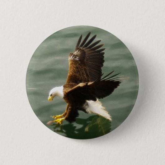 Bald Eagle Motivatie Gift Ronde Button 5,7 Cm (Voorkant)