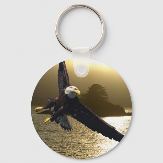 Bald Eagle Motivatie Gifts Sleutelhanger (Voorkant)