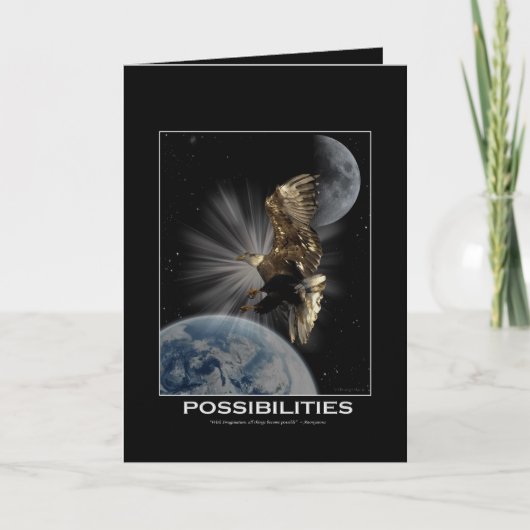 Bald Eagle Motivatie Wenskaart Kaart (Voorkant)