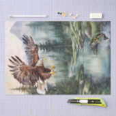 Bald Eagle Mountain River Bass Waterverf Tissuepapier (Craft)