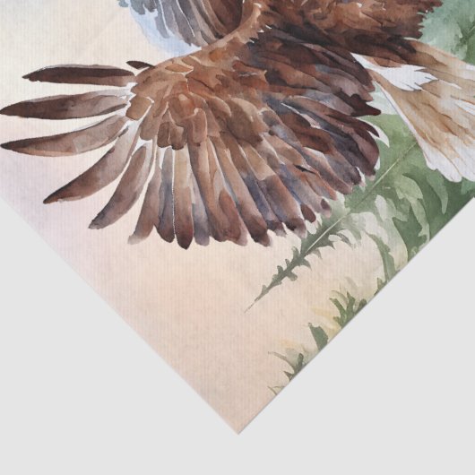 Bald Eagle Mountain River Trout Waterverf Tissuepapier (Detail)