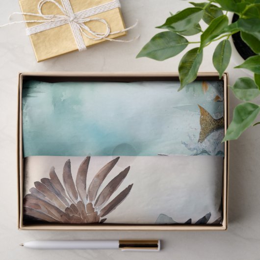 Bald Eagle Mountain River Trout Waterverf Tissuepapier (Geschenk)