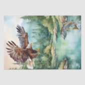 Bald Eagle Mountain River Trout Waterverf Tissuepapier (Voorkant)