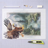 Bald Eagle Mountain River Waterverf Tissuepapier (Craft)