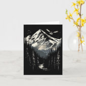 Bald Eagle Mountains Pine Trees Mountain Natuur Kaart (Gele Bloem)