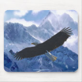 BALD EAGLE & Mountains Wilderness Mousepad Muismat (Voorkant)
