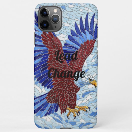 Bald Eagle Mozaïek Telefoonhoes – Vrijheid Estheti iPhone Hoesje (Achterkant)