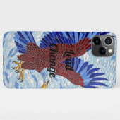 Bald Eagle Mozaïek Telefoonhoes – Vrijheid Estheti iPhone Hoesje (Achterkant horizontaal)