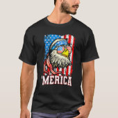 Bald Eagle Mullet Merica American Flag  4th Of Jul T-shirt (Voorkant)