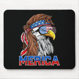 Bald Eagle Mullet Merica American Flag Patriotic 4 Muismat