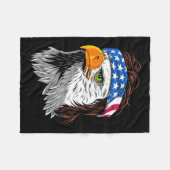 Bald Eagle Mullet USA Fleece Deken (Voorkant (Horizontaal))