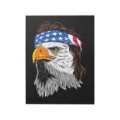 Bald Eagle Mullet USA Notitieblok (Linkerzijde)