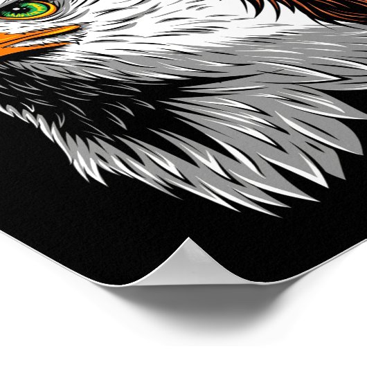 Bald Eagle Mullet USA Poster (Hoek)