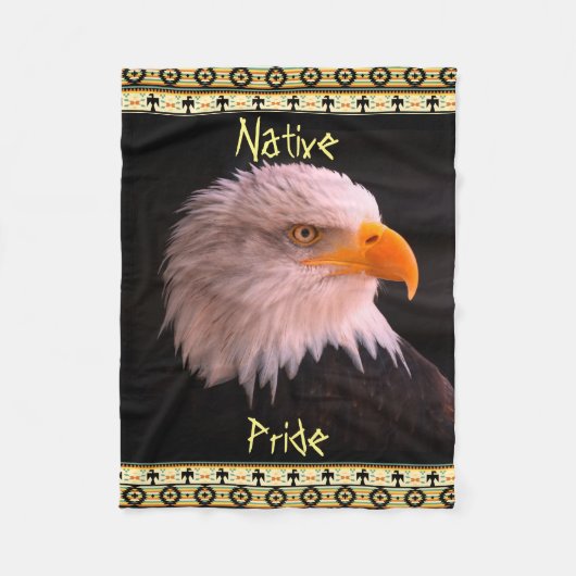 Bald Eagle Native American Pride Soft Fleece Deken (Voorkant)