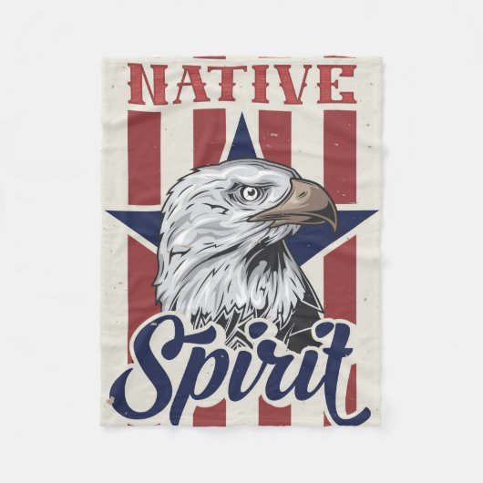Bald Eagle Native Spirit Fleece Deken (Voorkant)