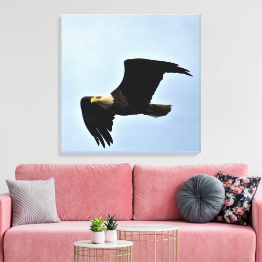 Bald Eagle Natuur Portret Canvas Afdruk (Insitu (Woonkamer))