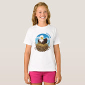 Bald Eagle Nest Cute Wildlife Natuur Camp Name Fun T-shirt (Voorkant volledig)