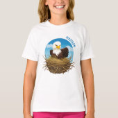 Bald Eagle Nest Cute Wildlife Natuur Camp Name Fun T-shirt (Voorkant)