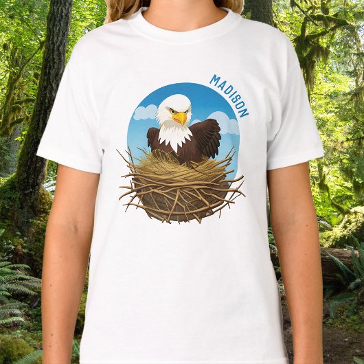 Bald Eagle Nest Cute Wildlife Natuur Camp Name Fun T-shirt