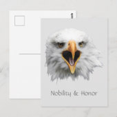 Bald Eagle Nobility & Honor aanpasbaar Briefkaart (Voorkant / Achterkant)