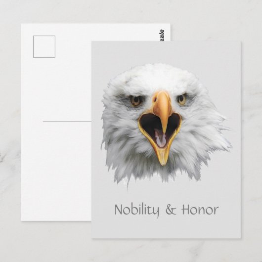 Bald Eagle Nobility & Honor aanpasbaar Briefkaart (Voorkant / Achterkant)