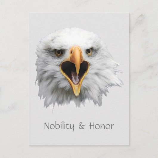 Bald Eagle Nobility & Honor aanpasbaar Briefkaart (Voorkant)