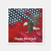 Bald Eagle on American Flag Abstract Servet (Voorkant)