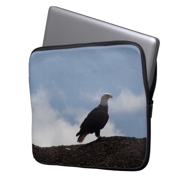 Bald Eagle on High Ground Laptop Sleeve (Voorkant Links)