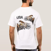 Bald Eagle on the Wing/USA T-shirt (Achterkant)
