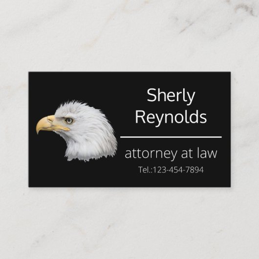Bald Eagle one-of-a-kind aanpasbaar Visitekaartje (Voorkant)