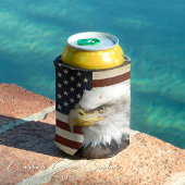 Bald Eagle op  Amerikaanse vlag Blikjeskoeler