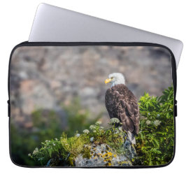 Bald Eagle op de rots Laptop Sleeve