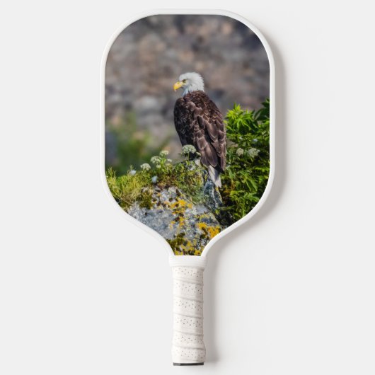Bald Eagle op de rots Pickleball Paddle (Voorkant)
