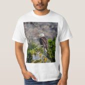 Bald Eagle op de rots T-shirt (Voorkant)