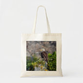 Bald Eagle op de rots Tote Bag (Voorkant)