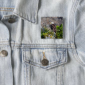 Bald Eagle op de rots Vierkante Button 5,1 Cm (In situ)