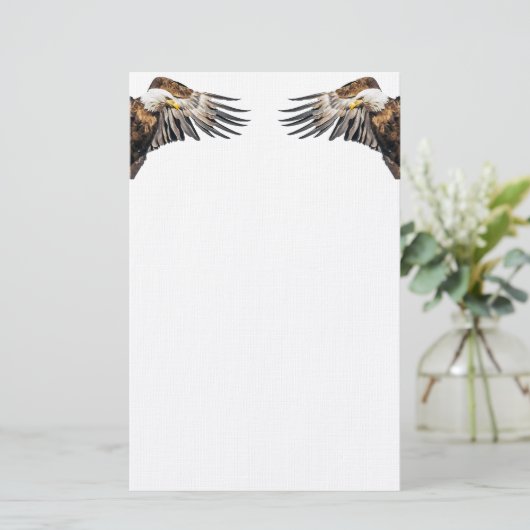 Bald Eagle op de Wing Briefpapier (Staand voorkant)