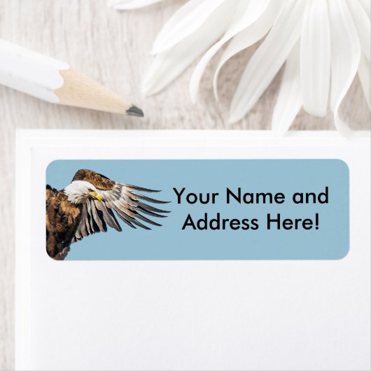 Bald Eagle op de Wing Etiket (Insitu)