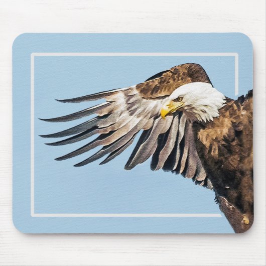 Bald Eagle op de Wing Muismat (Voorkant)