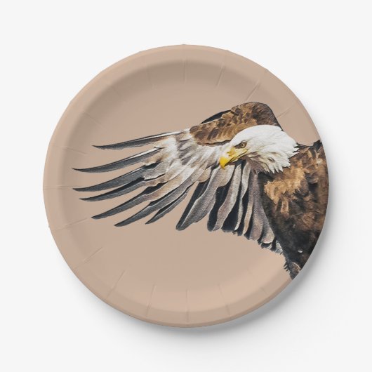 Bald Eagle op de Wing Papieren Bordje (Voorkant)