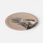 Bald Eagle op de Wing Papieren Bordje (Gekanteld)
